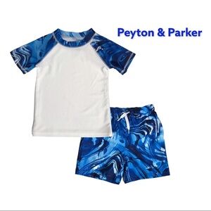 NWT Peyton & Parker Boys Swim Trunks & Shirt
